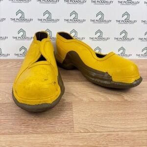 Servus Dielectric Electrical Hazard Rubber Overshoes Boots Size 10.5 Yellow USA